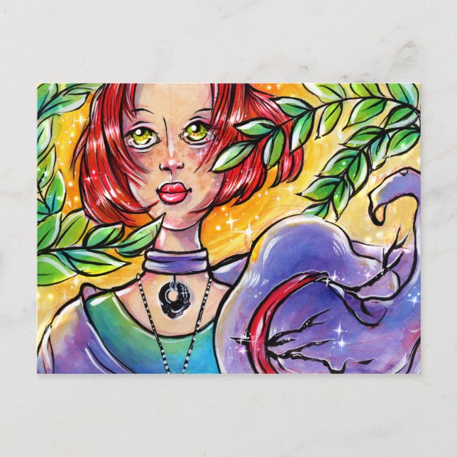 Saraphin Sol Witch Vykort (Framsida)