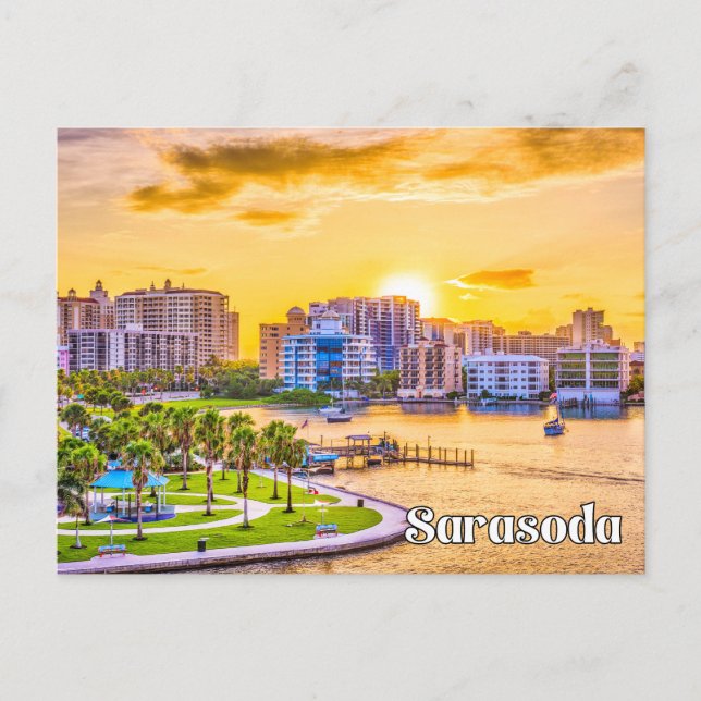 Sarasoda, Sunny Florida, USA Vykort (Framsida)