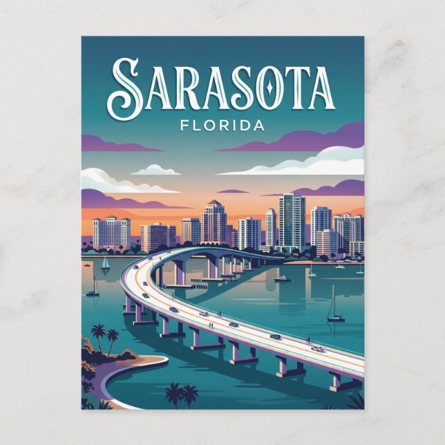 Sarasota Bayfront Park USA Vykort (Framsida)