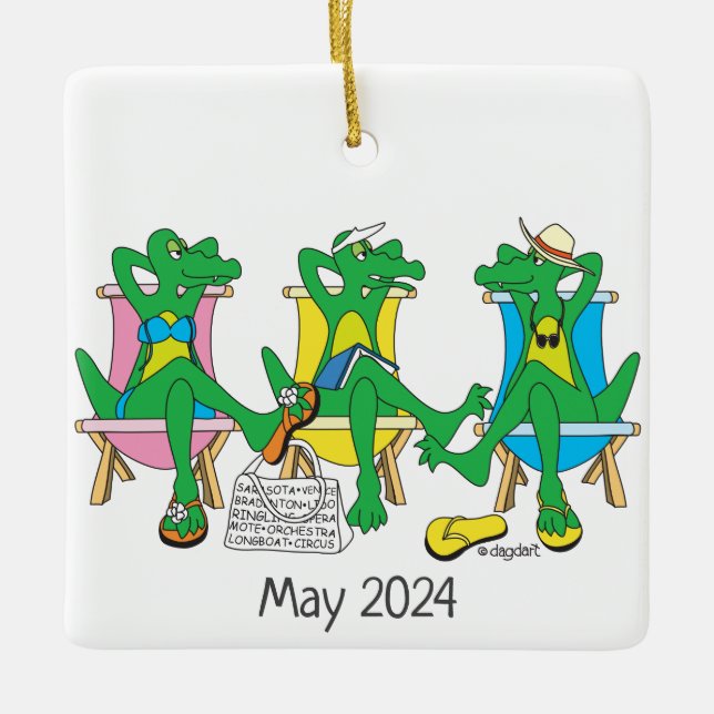 Sarasota Beach Keramisk Ornament (Framsida)