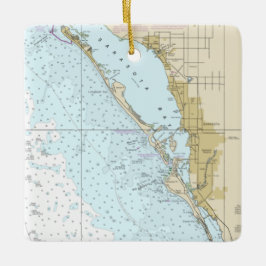 Sarasota Boating Chart Ceramic Ornament