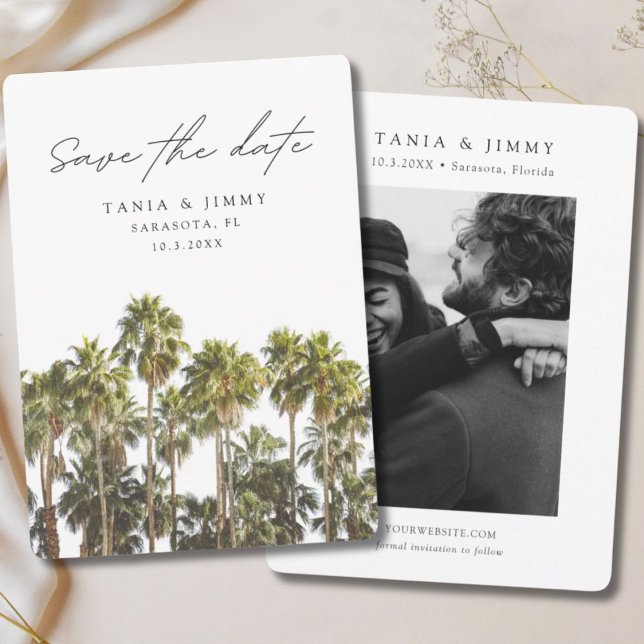Sarasota Bröllop Florida Spara datum Inbjudningar (Sarasota Wedding Florida Save the Date Invitation
)