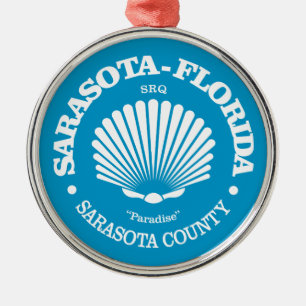 Sarasota Fl (årskurs) Julgransprydnad Metall