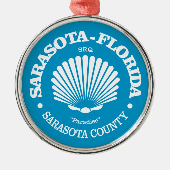 Sarasota Fl (årskurs) Julgransprydnad Metall (Framsidan)