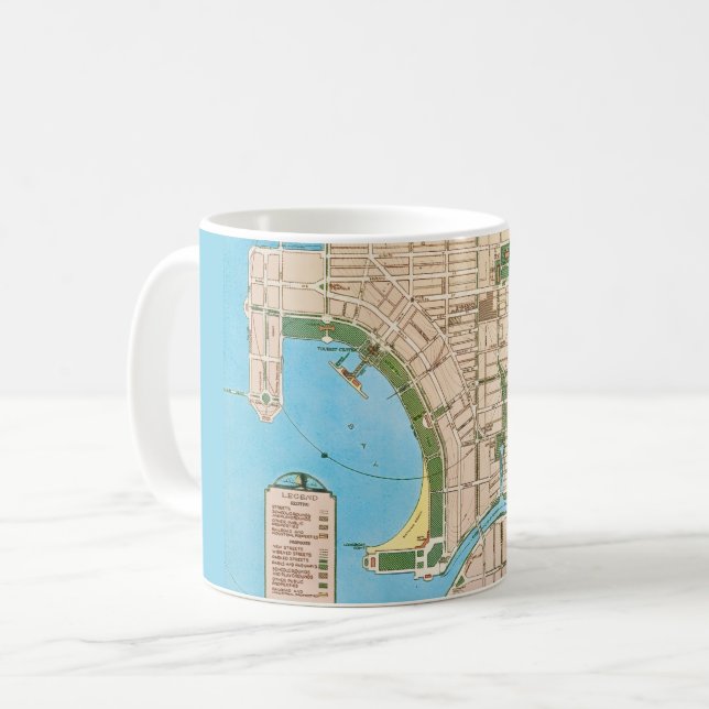 Sarasota FL Vintagekartemugg Kaffemugg (Framsida vänster)