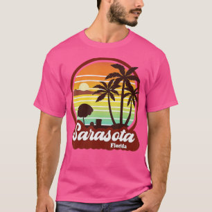 Sarasota Florida Beach Vintage Retro 80-årsjubileu T Shirt