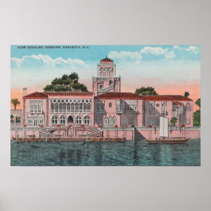 Sarasota Florida - beskåda av John Ringling Poster