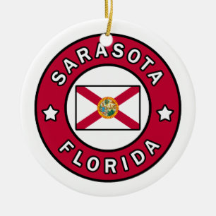 Sarasota Florida Julgransprydnad Keramik