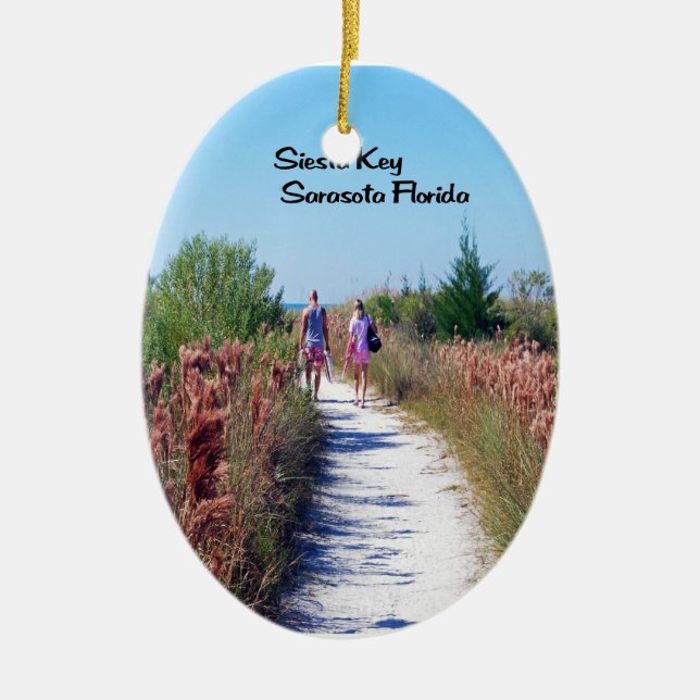 Sarasota Florida Julgransprydnad Keramik (Framsidan)