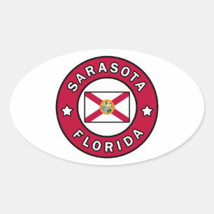 Sarasota Florida Ovalt Klistermärke