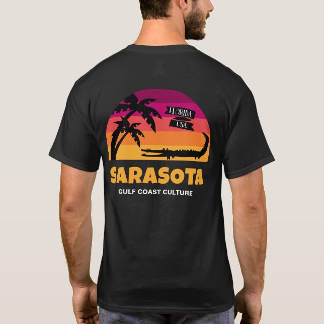 Sarasota Florida solnedgång med T Shirt (Baksida)