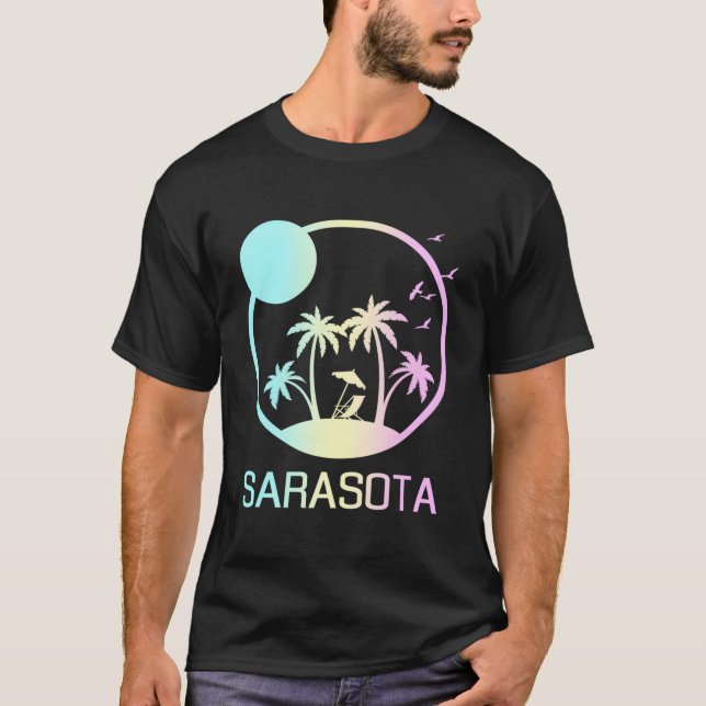 Sarasota Florida Travel Vacation Beach T Shirt (Framsida)