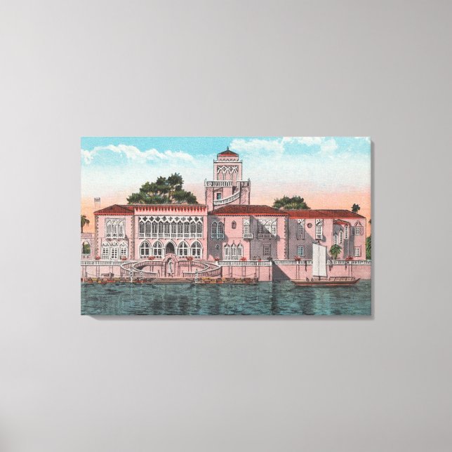 Sarasota, Florida - View of John Ringling Canvastryck (Framsida)