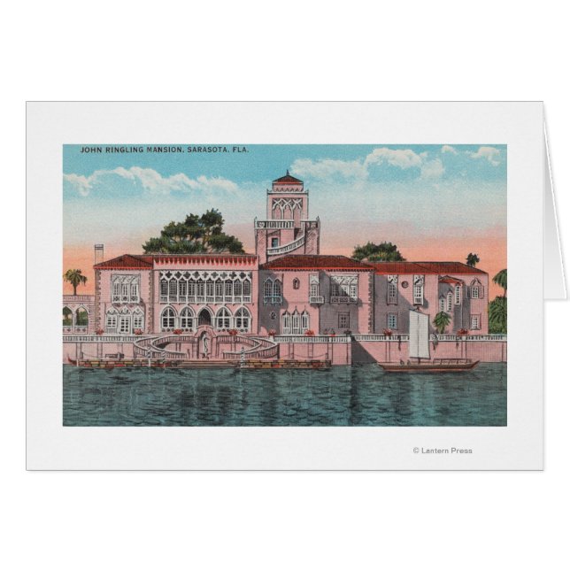 Sarasota, Florida - View of John Ringling Hälsningskort (Framsidan Horizontal)
