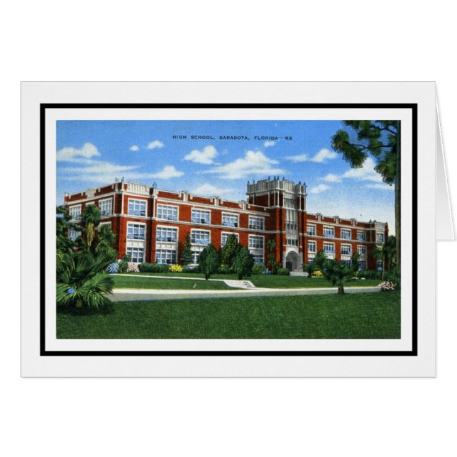 Sarasota High School, Sarasota, Florida Hälsningskort (Framsidan Horizontal)