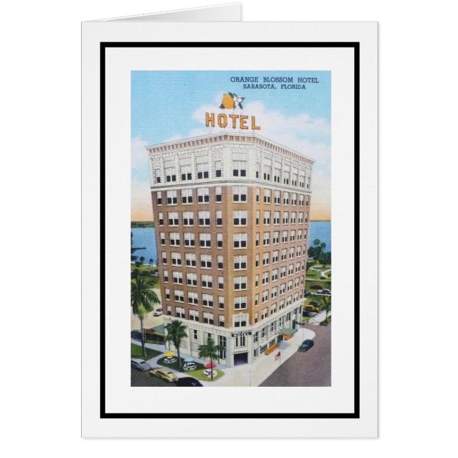 Sarasota Orange Blommar Hotel Hälsningskort (Framsidan)