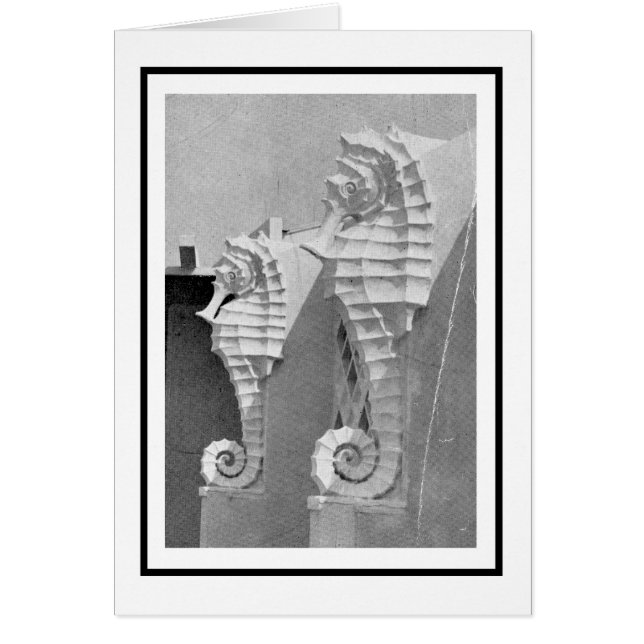 Sarasotas Iconic Sea Horse Hälsningskort (Framsidan)