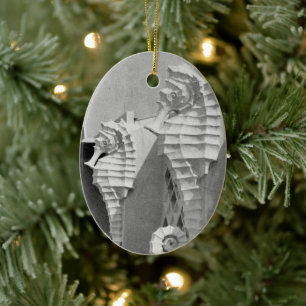 Sarasotas SeaHorses Julgransprydnad Keramik