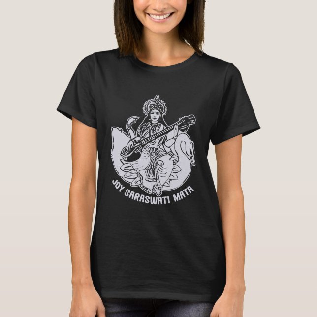 Sarasvati Hindu Gudarna T Shirt (Framsida)