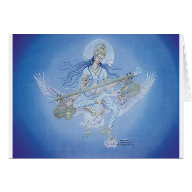 Saraswati Hälsningskort (Framsidan Horizontal)