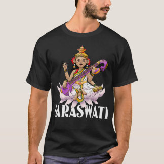 Saraswati Hindu Goddes of Wisdom Diwali Festival T Shirt
