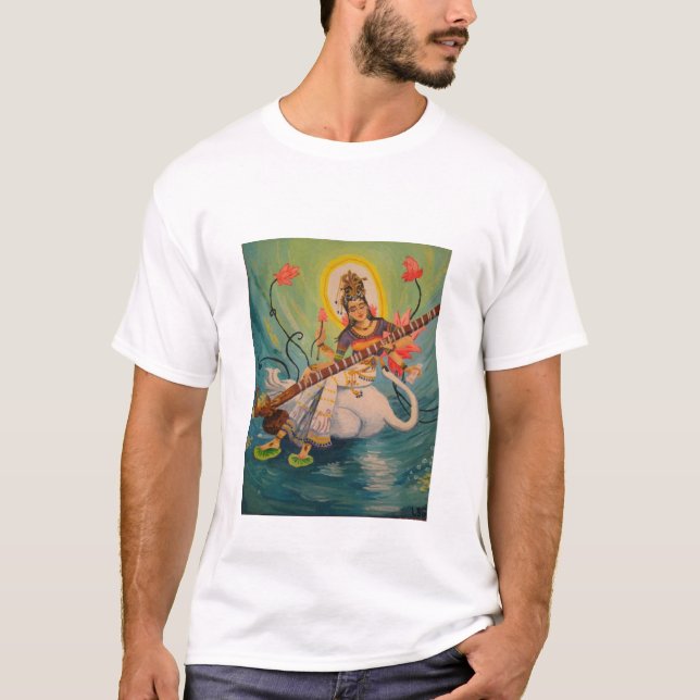 Saraswati Hindu Goddess Tee (Framsida)