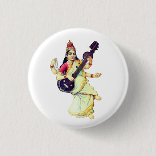 Saraswati, hinduisk gudinna knapp
