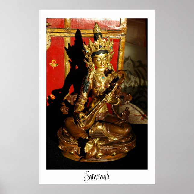 Saraswati, Music & Poetry Poster (Framsidan)