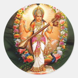 Saraswati Runt Klistermärke