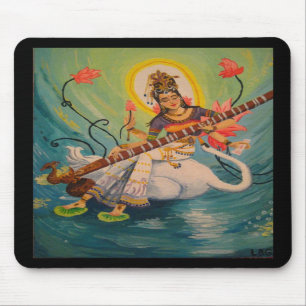 Saraswati som målar Mousepad Musmatta