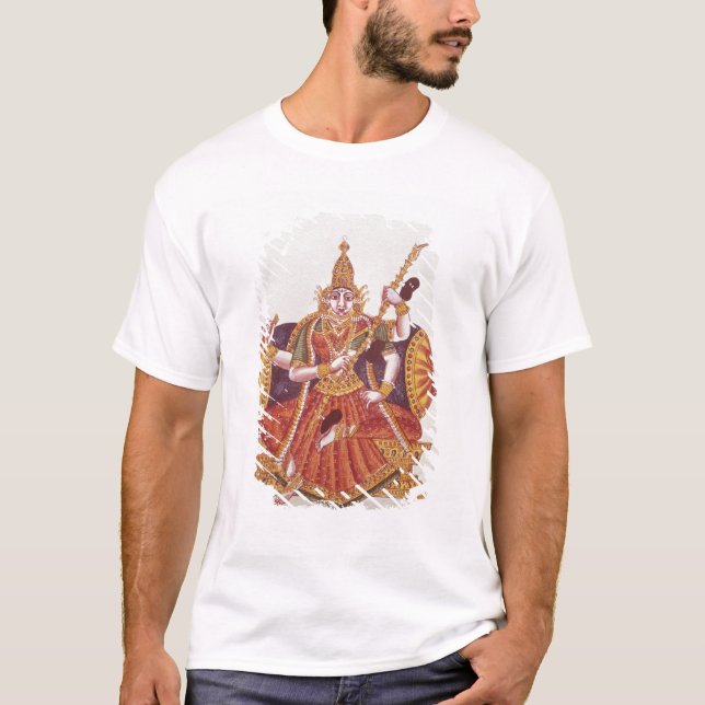 Saratheswathee hinduisk gudinna av att lära t shirt (Framsida)
