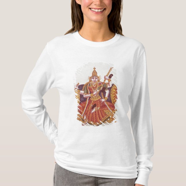Saratheswathee hinduisk gudinna av att lära t shirt (Framsida)
