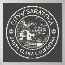 SARATOGA CALIFORNIA VINTAGE POSTER