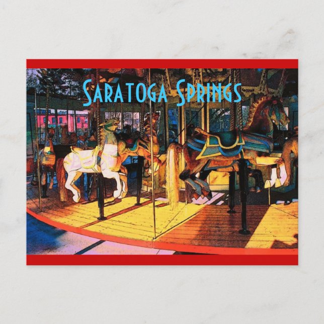 Saratoga Carousel-vykort Vykort (Framsida)