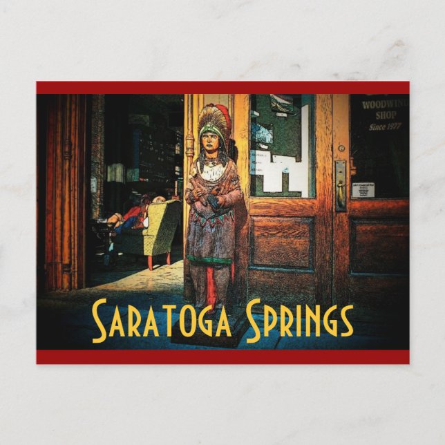 Saratoga Cigar Store-vykort Vykort (Framsida)