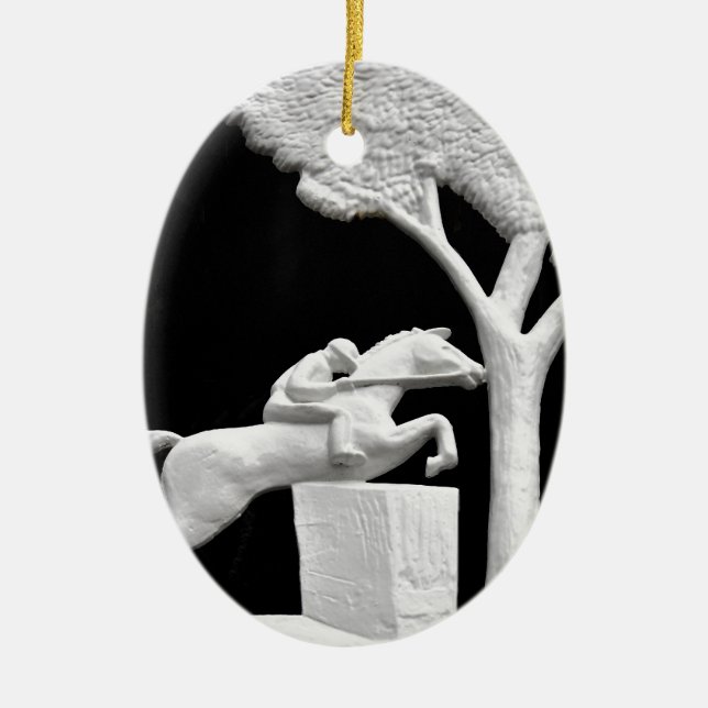 Saratoga hästkonst julgransprydnad keramik (Framsidan)