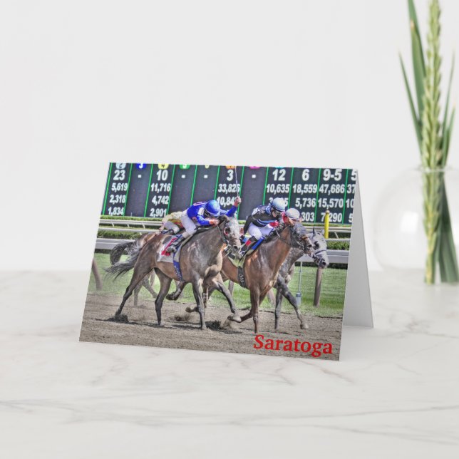 Saratoga Horse Tävla Kort (Framsida)