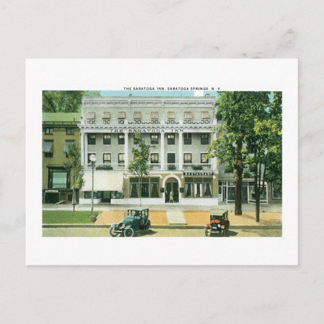 Saratoga Inn, Saratoga Springs, NY Vykort (Framsida)