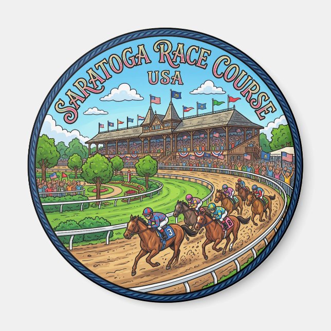 Saratoga Race Course USA Magnet (Framsidan)