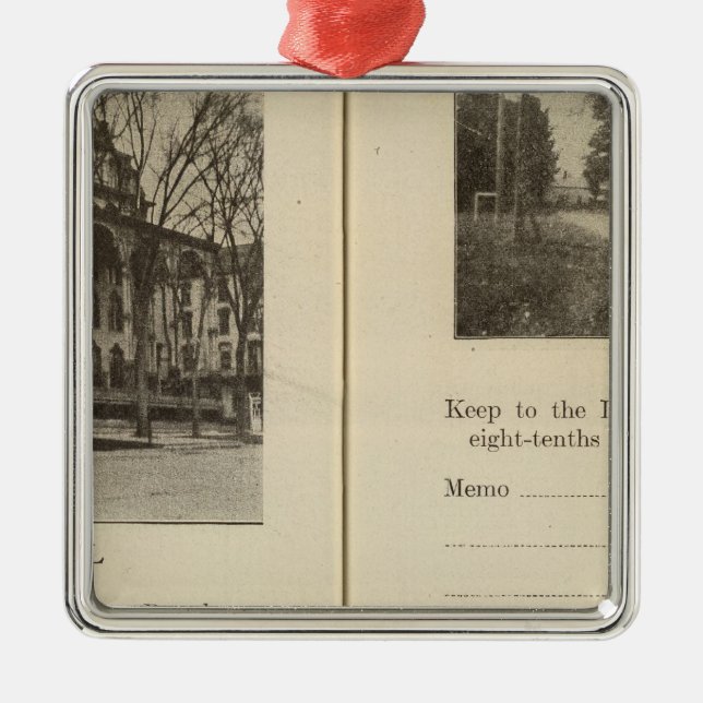 Saratoga Springs Dunning gata Julgransprydnad Metall (Framsidan)