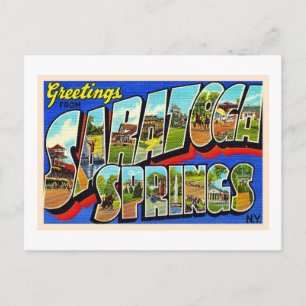 Saratoga Springs New York NY Stort brevkort Vykort