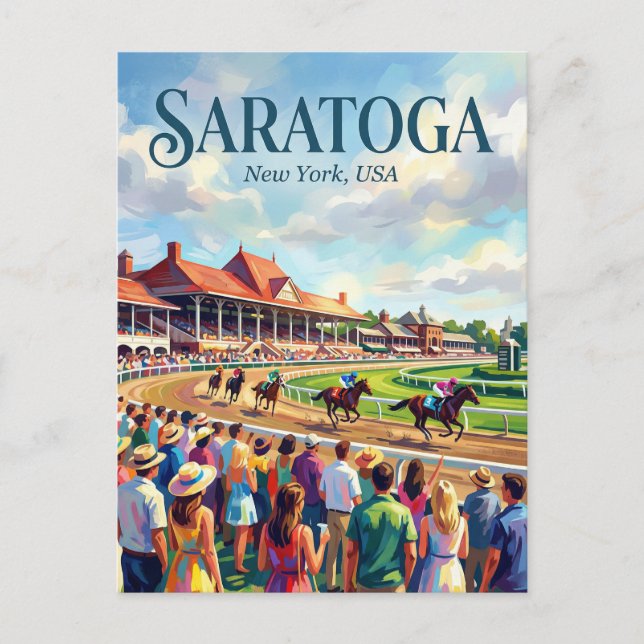 Saratoga Springs, New York USA Vykort (Framsida)
