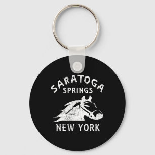 Saratoga Springs Ny Häst Vintage Grafisk Racing S Nyckelring