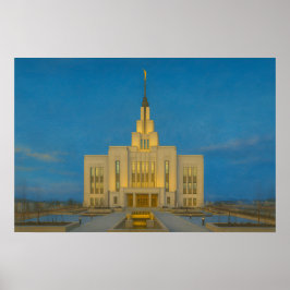 Saratoga Springs Utah Tempel Målning™ LDS Affisch
