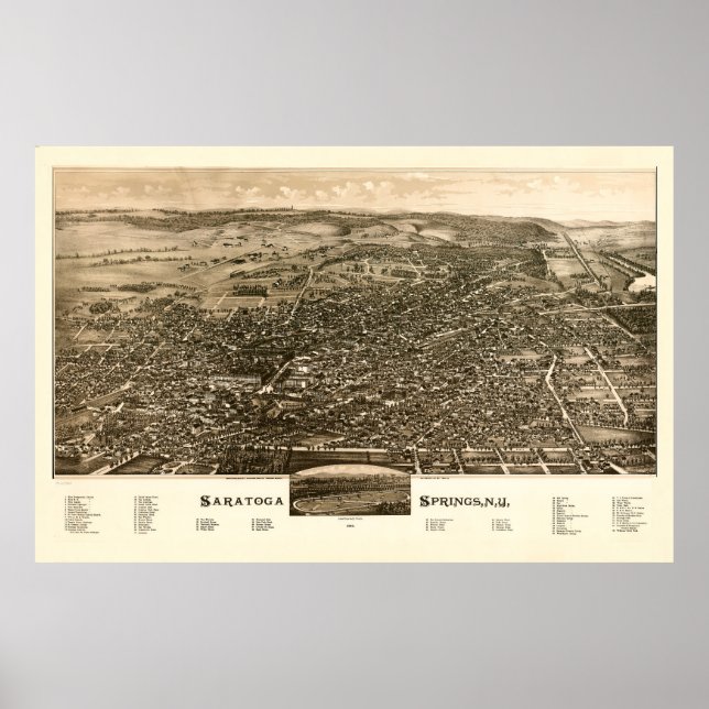 Saratoga Vår, New York (1888) Poster (Framsidan)