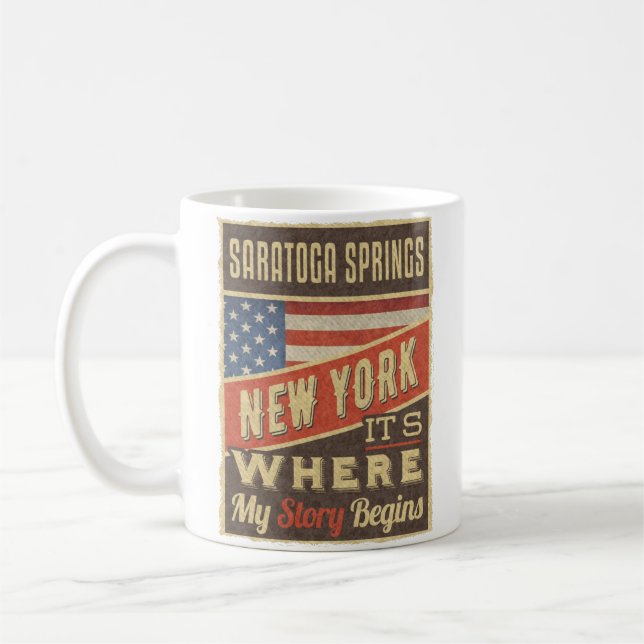 Saratoga Vår New York Kaffemugg (Vänster)