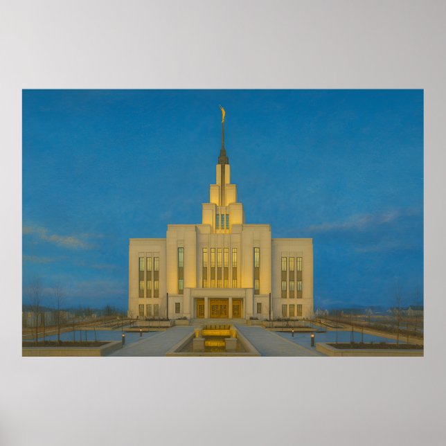 Saratoga Vår Utah Temple Painting™ LDS Poster (Framsidan)