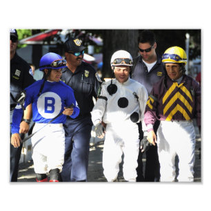 Saratogas top Jockeys på väg till Paddock Fototryck