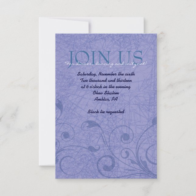 Sårbart judiskt Hora-mötesdoserings-kort Inbjudningar (Framsida)