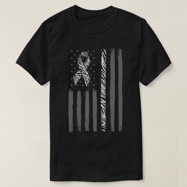 Sårbensband för flagga cancerframkallande T- T Shirt (Design framsida)